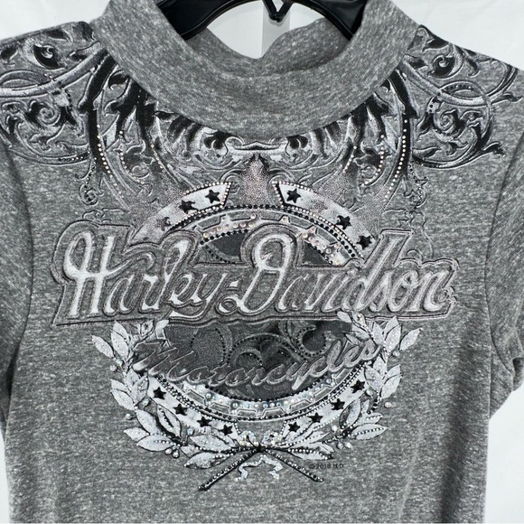 Harley Davidson Women’s Gray Shirt Size M - Picture 2 of 7